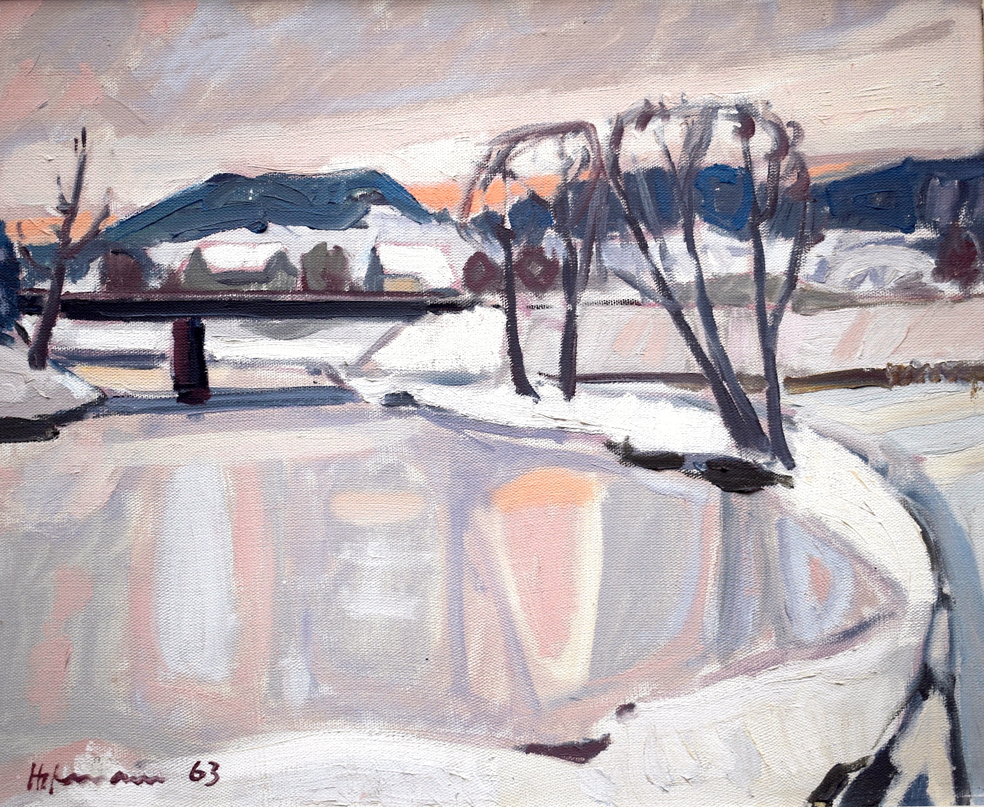 Hermann Hofmann Winterlandschaft 1963