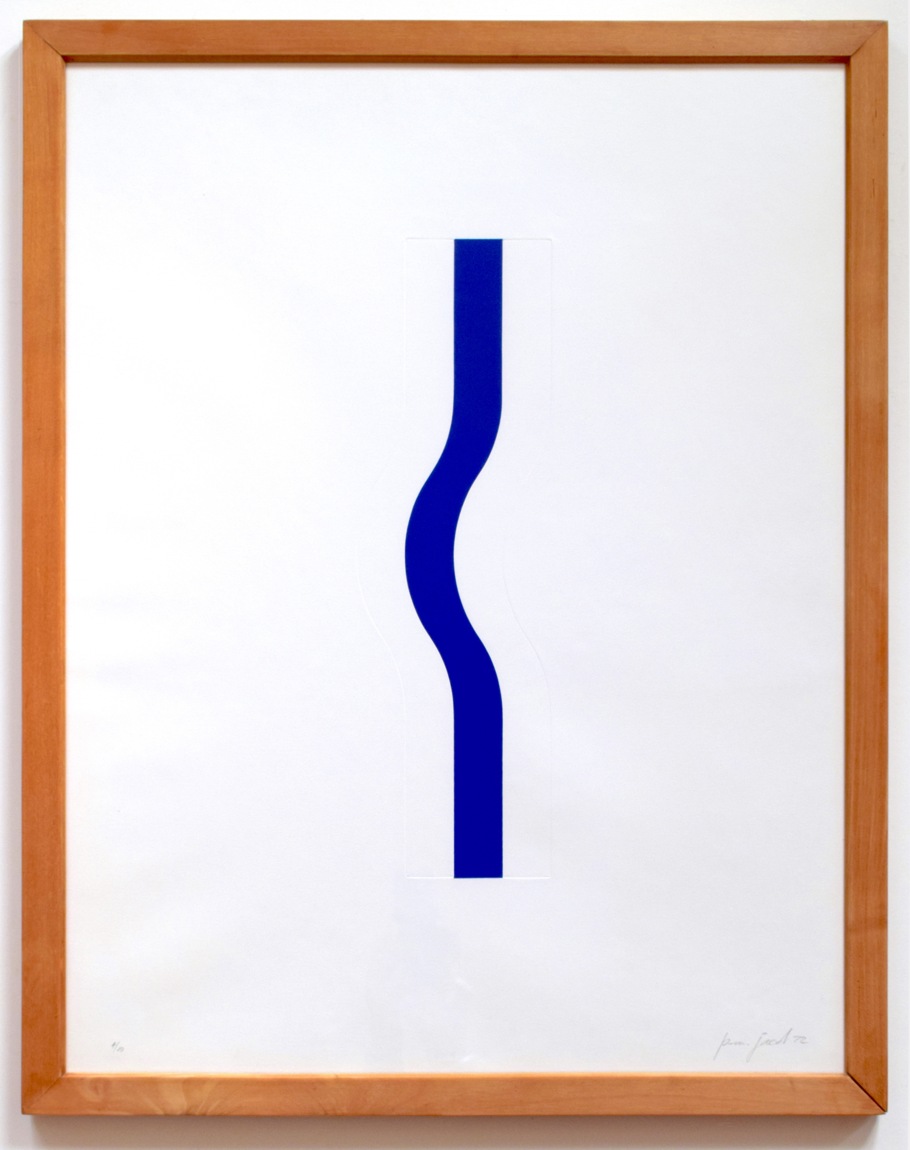 Pierre Martin Jacot Minimalistisch Blaue Figur Konstruktiv